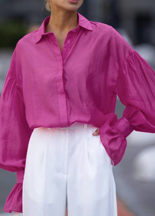 Sheer Oversized Button Up Shirt Lightweight Fabric