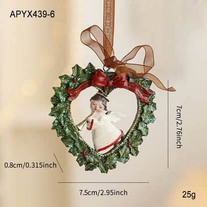 Colorful Resin Christmas Cartoon Hanging Ornament