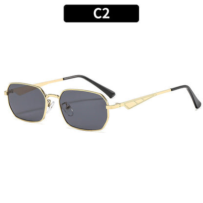 Fashionable Metal Square Sunglasses Unisex UV400 Protection