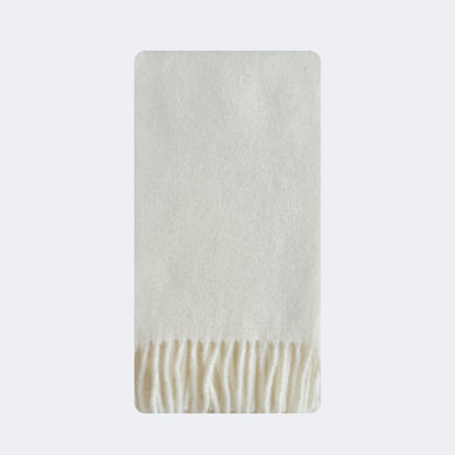Alpaca Wool Blend Scarf for Women Soft Solid Color Winter Accessory