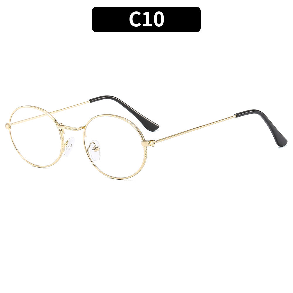 Classic Oval Metal Retro Sunglasses For Men And Women