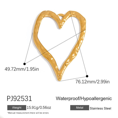 Luxury Heart-Shaped Stainless Steel DIY Jewelry Accessories Bracelet Necklace