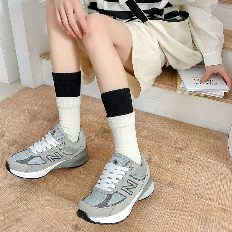 Rufia - Color Block Contrast Double Edge Socks