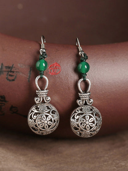 Ethnic Style Earrings Vintage Earrings Sterling Silver Tibetan Jewelry