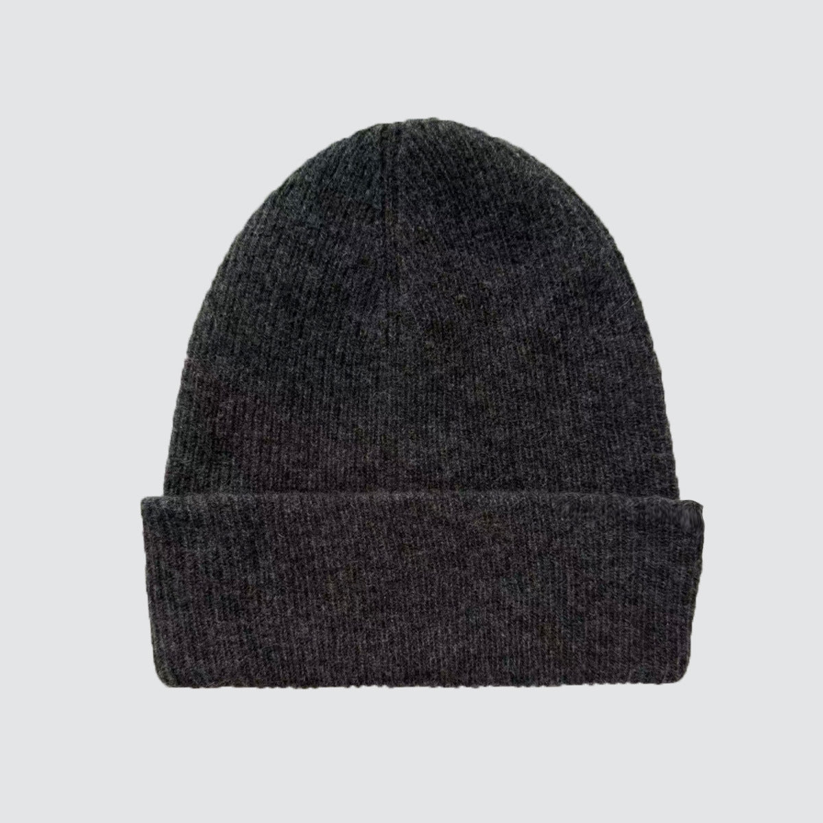 Double-Layer Cashmere Blend Knit Beanie Hat for Men and Women