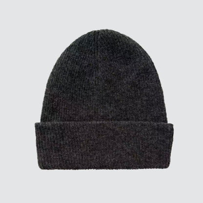 Double-Layer Cashmere Blend Knit Beanie Hat for Men and Women