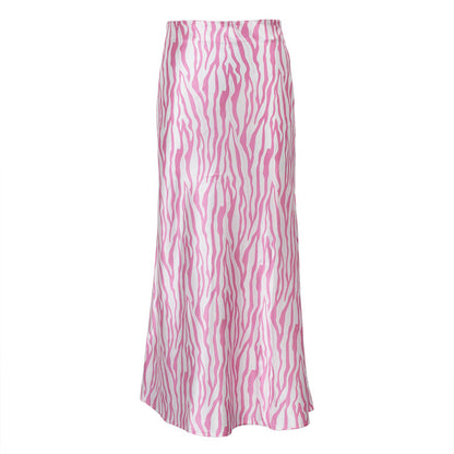 French Floral Midi Fishtail Skirt Elegant Casual Wear