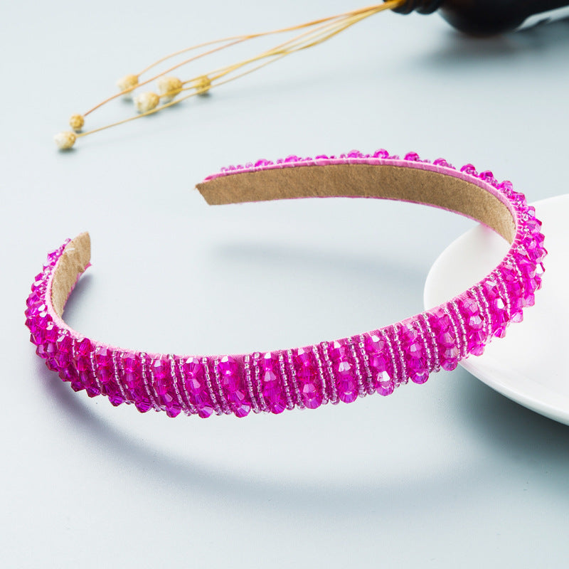 Handmade Woven Beaded Headband Stylish Casual Hair Accessory