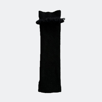 Warm Wool Blend Knit Leg Warmers for Women