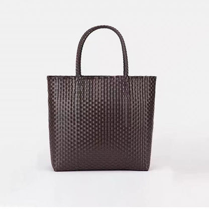 Summer Straw Tote Bag Handmade PVC Beach Shoulder Bag
