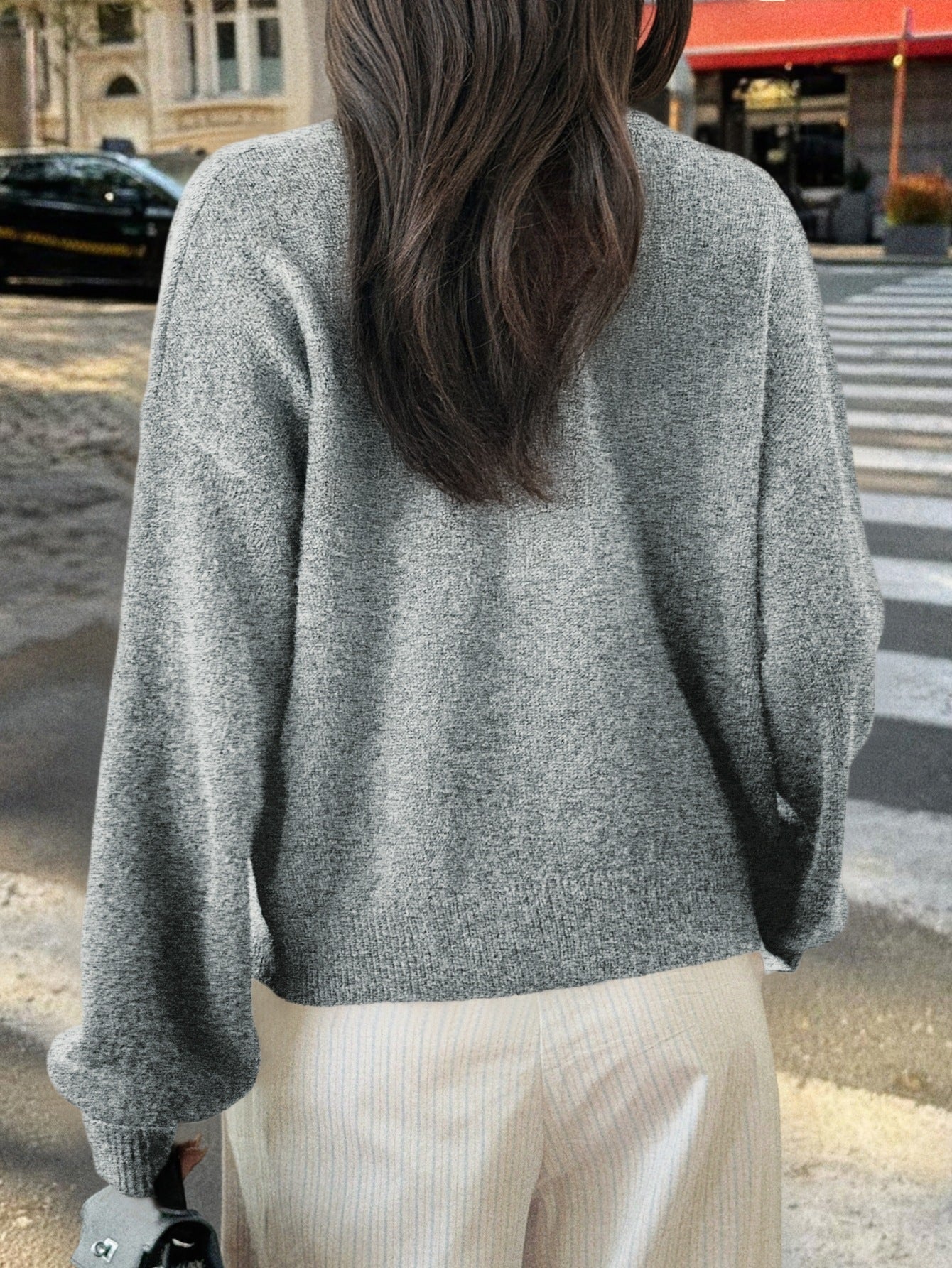 Minimalist Long Sleeve Button Down Knit Cardigan