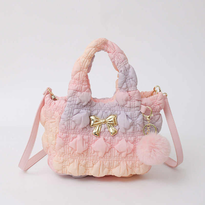 Cloud Bag Trendy Soft Nylon Handbag for Casual Wear