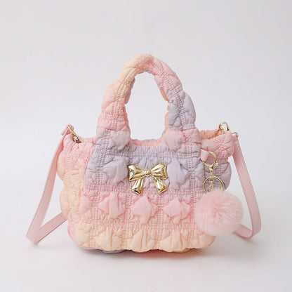 Cloud Bag Trendy Soft Nylon Handbag for Casual Wear