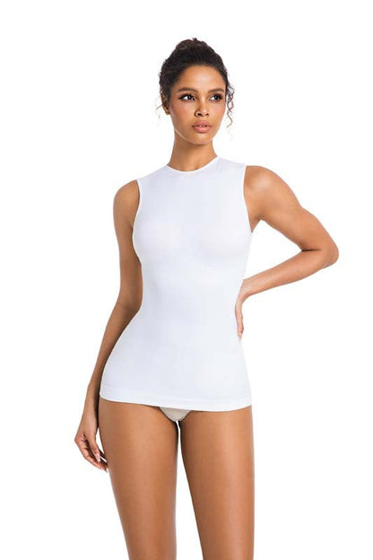 Seamless Knitted Shaper Tank Top With Adjustable Straps