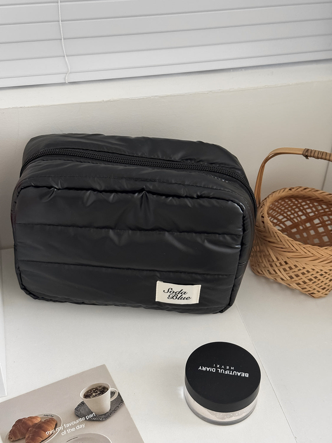 Portable Waterproof Cosmetic Storage Bag Stylish Rectangular Design