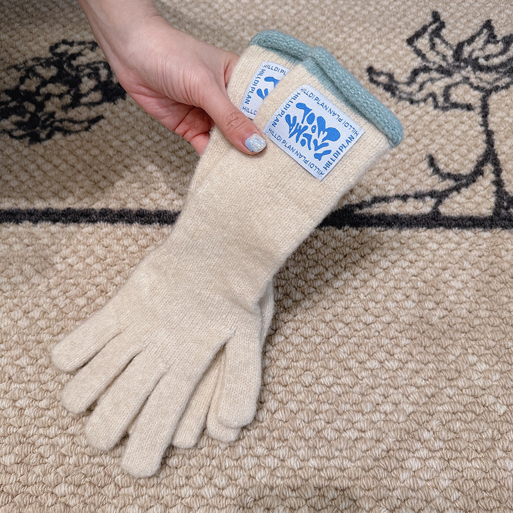 Winter Thermal Soft Touchscreen Wool Long Gloves