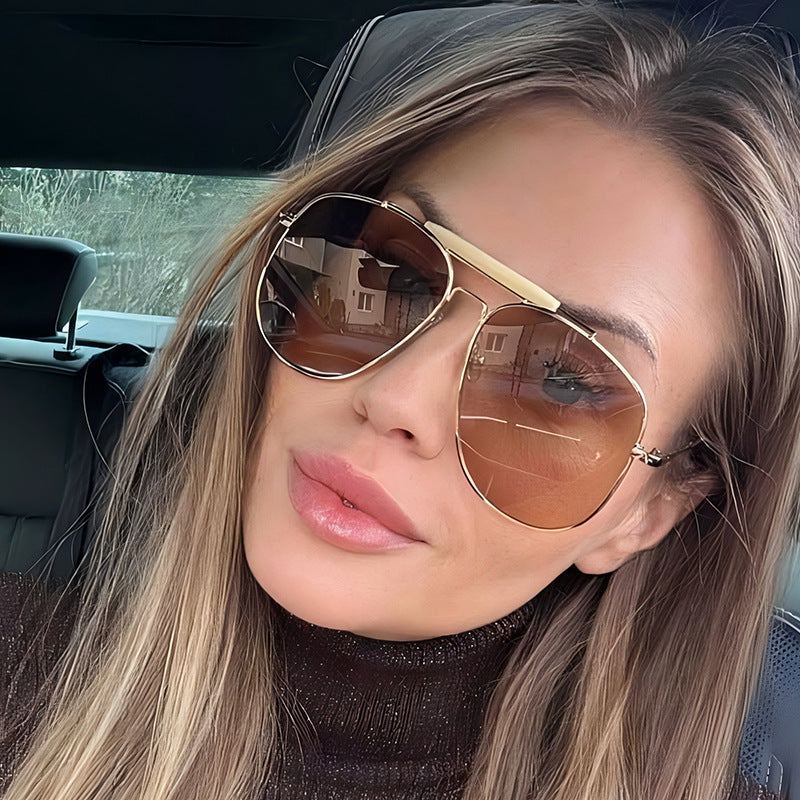 Trendy Metal Frame Retro Sunglasses for Men and Women
