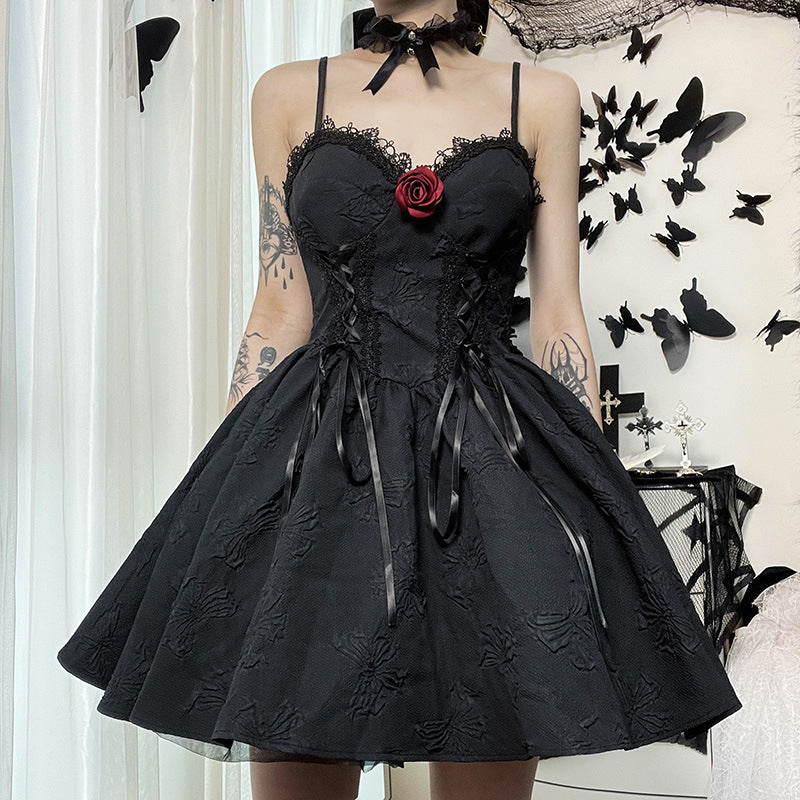 Summer Lace Trim Casual A-Line Dress