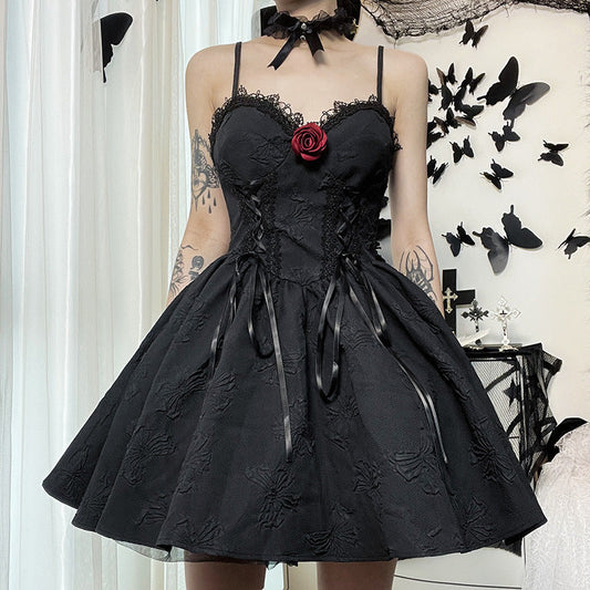 Summer Lace Trim Casual A-Line Dress