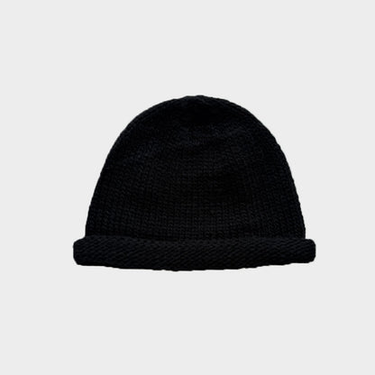 Solid Color Knitted Wool Beanie Hat for Men and Women