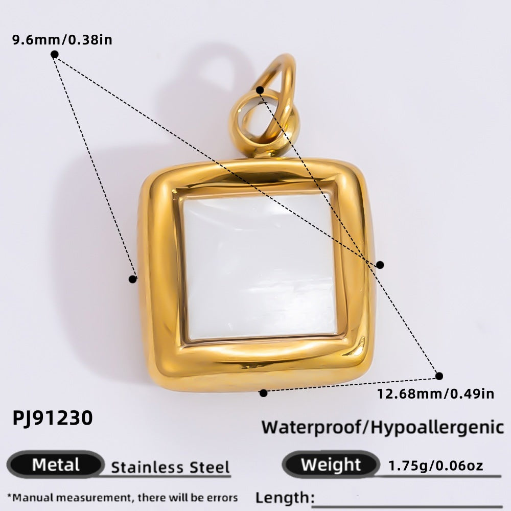 18k Gold Plated Stainless Steel DIY Jewelry Accessories Trendy Bracelet Necklace Charms