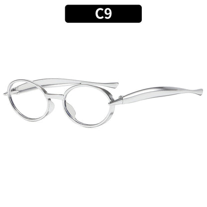 Trendy Oval Frame Sunglasses UV400 Protection for Outdoor Activities