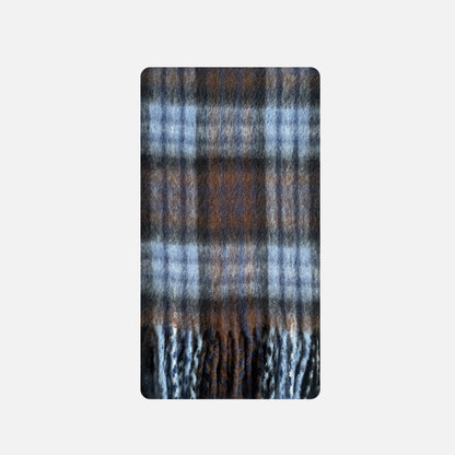 Soft Winter Color Contrast Plaid Warm Scarf