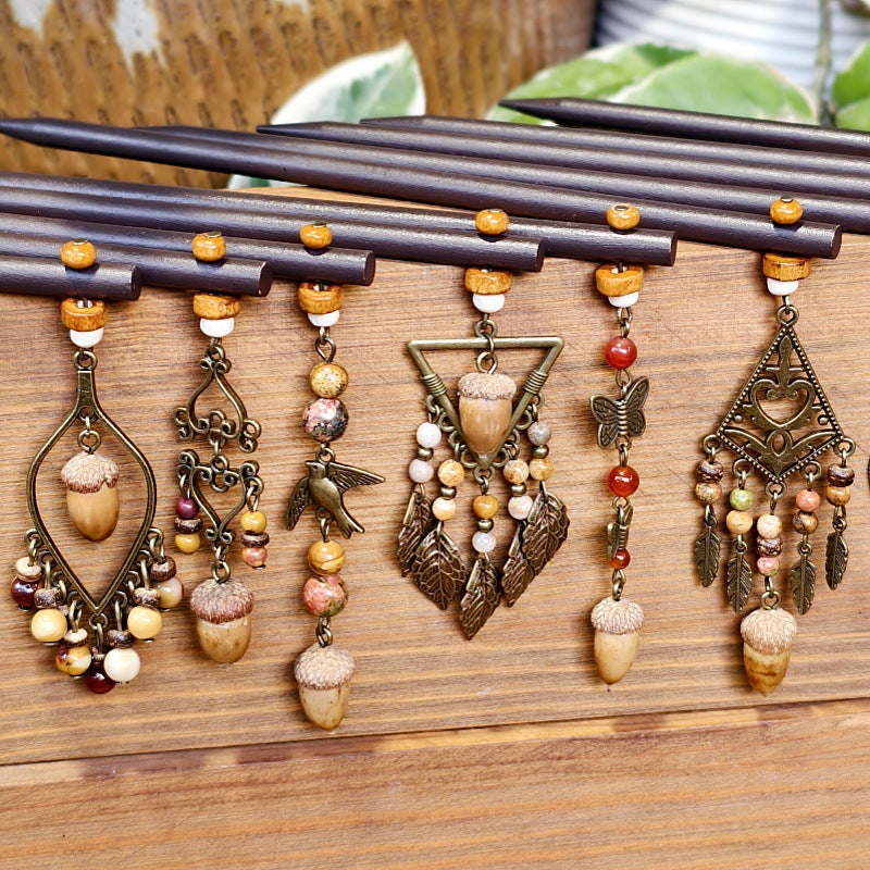 Vintage Leaf Hairpin Handmade Alloy Hair Accessories