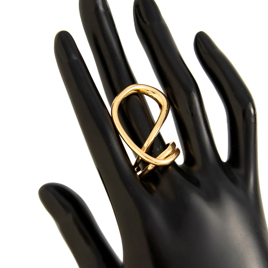 Trendy Irregular Shiny Metal Wide Cuff Bracelet