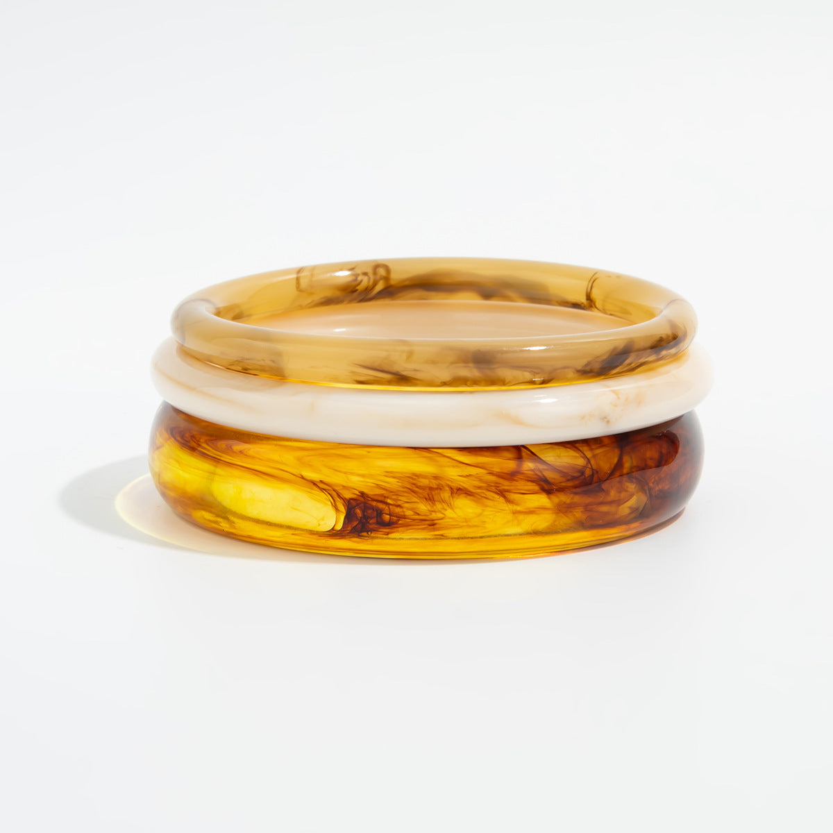Retro Stackable Gradient Resin Bracelet for Women