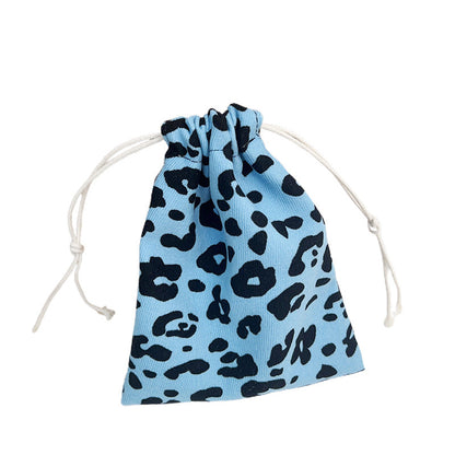 Mini Drawstring Corduroy Canvas Bag Portable Floral Storage Pouch