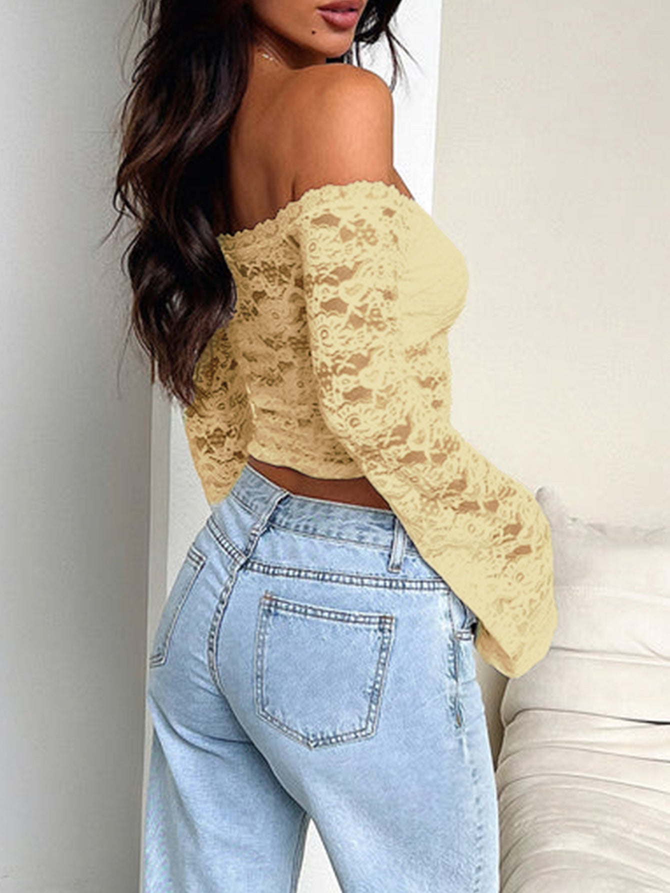 Sexy Lace Long Sleeve T-Shirt for Women