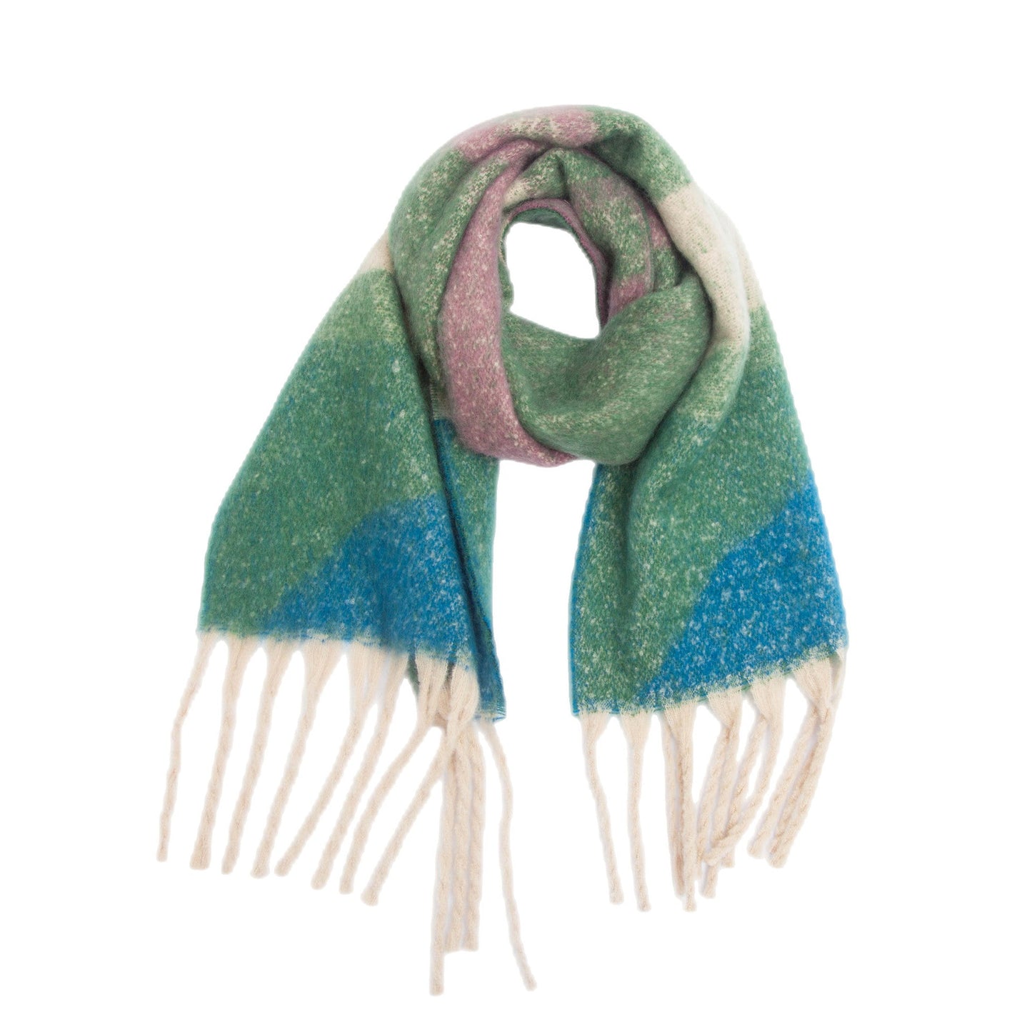 Comtrast Color Tassel Mohair Scarves