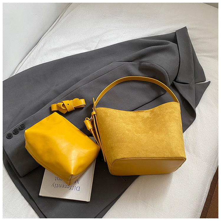 Retro Bucket Bag for Women Stylish Crossbody Purse
