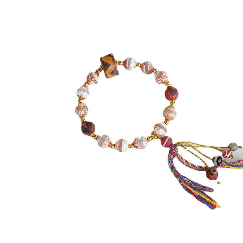 Tibetan Ethnic Style Agate Hand String Temple Cultural And Creative  Bracelet
