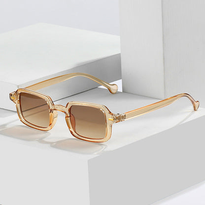 Square Retro Sunglasses Stylish AC Lens Sun Protection