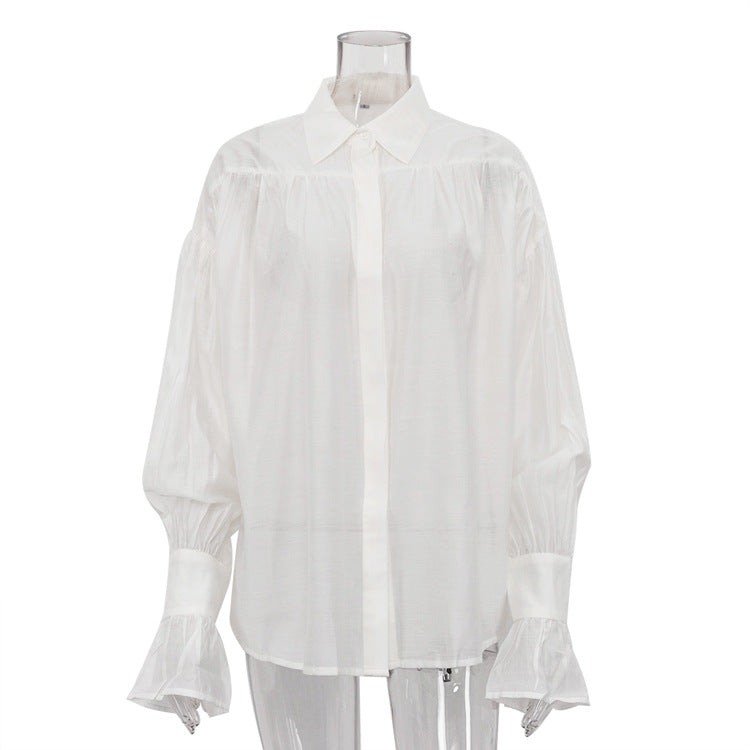Chic Classic Long Sleeve Button-Up Blouse