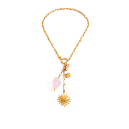 DIY Stainless Steel Butterfly And Star Pendant Necklace