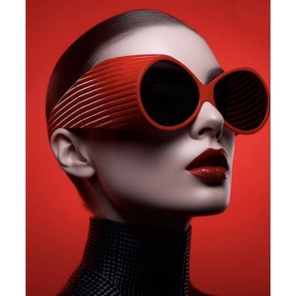Fashionable Oversized Oval Sunglasses for Women