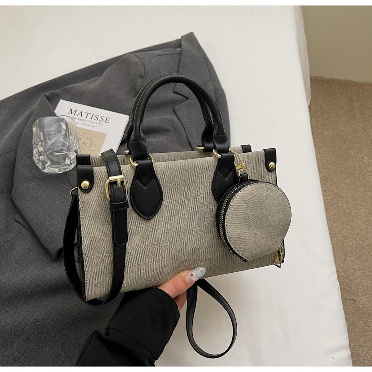 Vintage-Inspired Small Handbag for Women, Casual PU Crossbody Bag