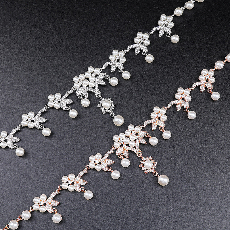Branch Shaped Pearl Necklace Set Vintage Ethnic Jewelry