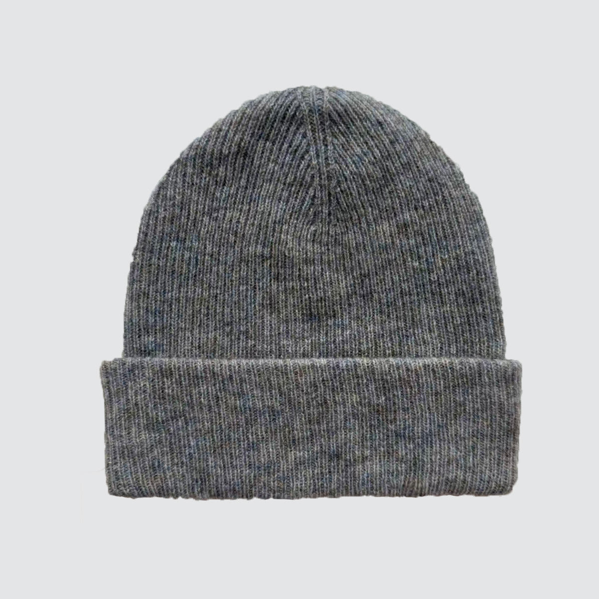 Double-Layer Cashmere Blend Knit Beanie Hat for Men and Women