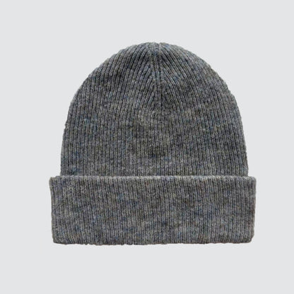 Double-Layer Cashmere Blend Knit Beanie Hat for Men and Women