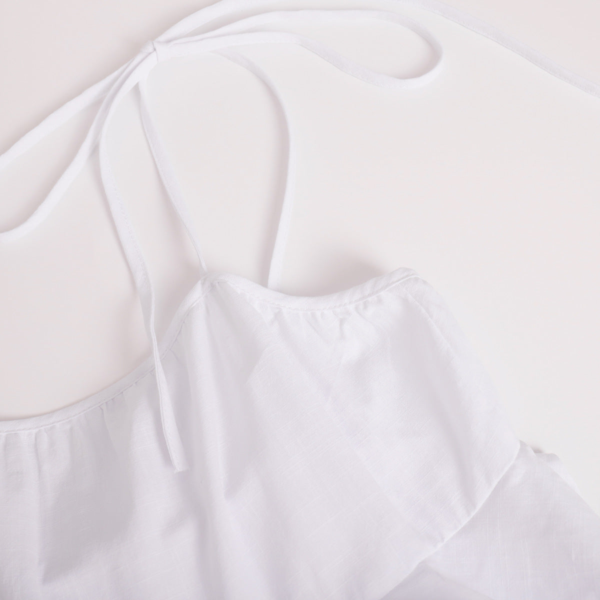 Casual Layered Ruffle String Mini Dress