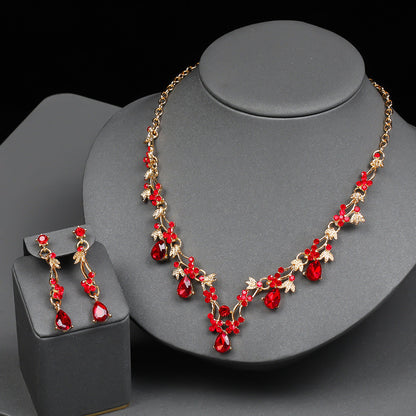 Bridal Crystal Necklace and Earring Set