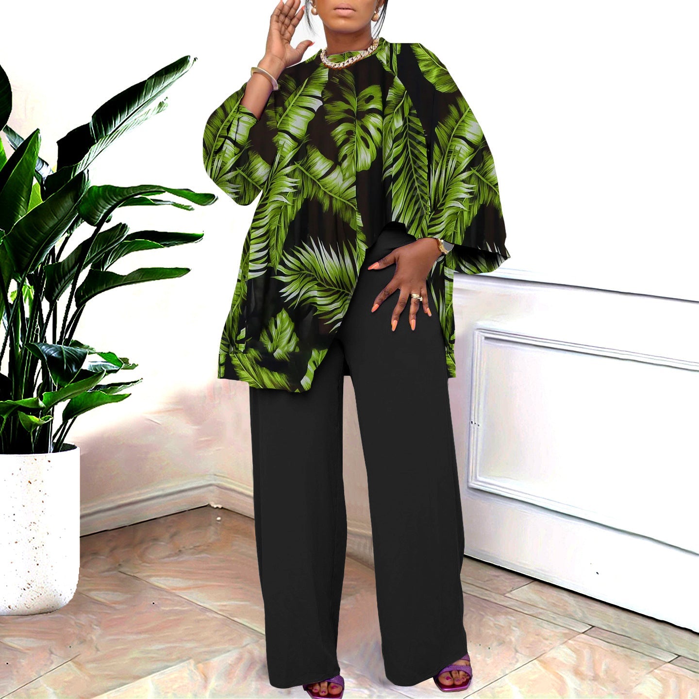 Trendy Casual Plus Size Two-Piece Set