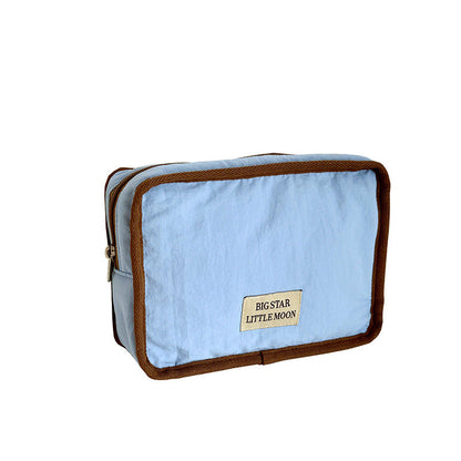 Cute Color Block Soft Makeup Bag