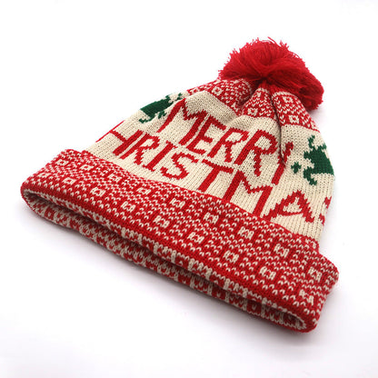 Trendy Thicken Plush Windproof Christmas Beanie Cap
