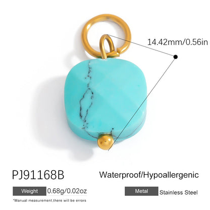18k Gold Plated Stainless Steel DIY Jewelry Accessories Trendy Bracelet Necklace Charms