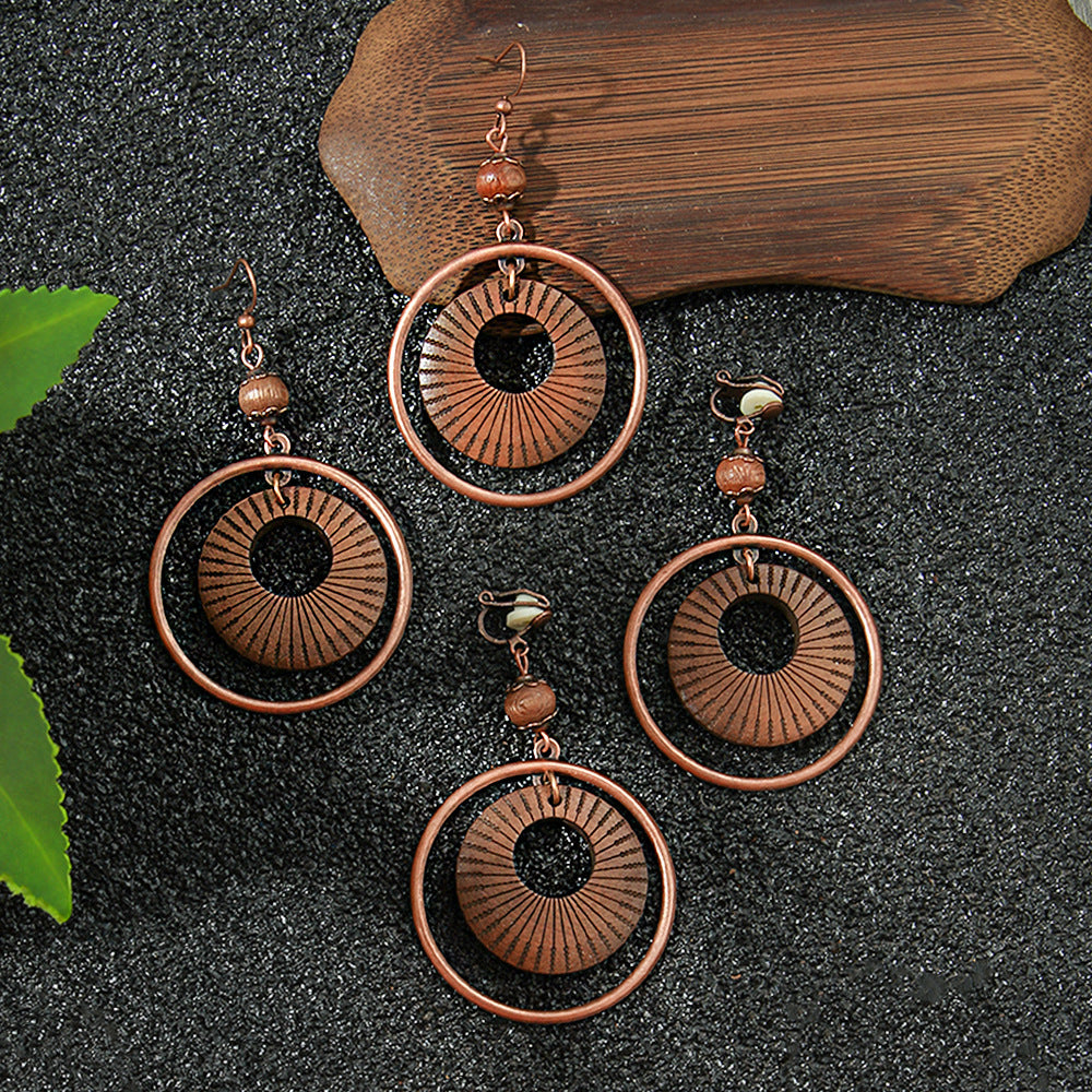 Brown Butterfly Earrings Bohemian Style Minimalist Design